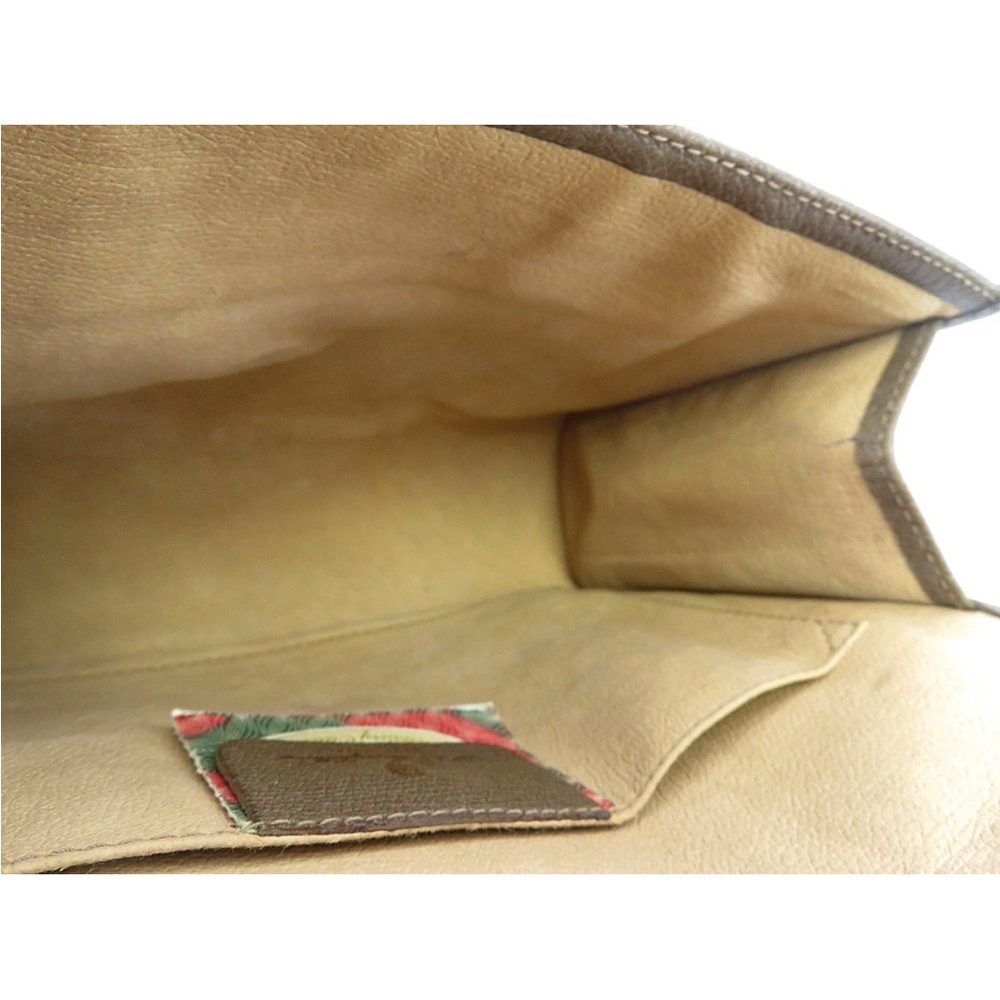 Gucci Tan and Brown GG Monogram Clutch - Picture 8 of 16